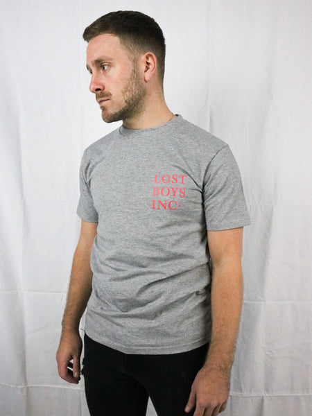 Bloc Logo T-shirt - Grey / Pink